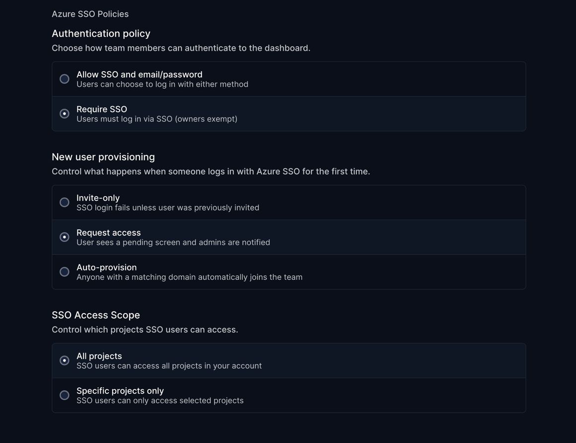 Changelog: Azure AD SSO, SSO Policies, Flexible Seats