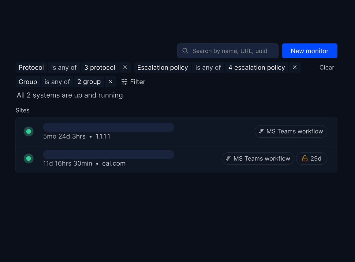 Advanced Monitor Filtering